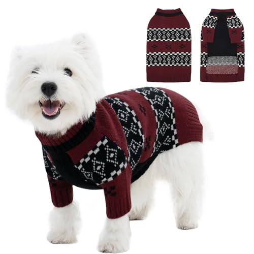 ROZKITCH Hundepullover für kleine und mittelgroße Hunde, Jungen und Mädchen, Weihnachtspullover, Urlaubs-Outfit, klassisches Fair-Isle-Muster, Strickpullover, warme Winterkleidung für Katzen und ROZKITCH Hundepullover für kleine und mittelgroße Hunde, Jungen und Mädchen, Weihnachtspullover, Urlaubs-Outfit, klassisches Fair-Isle-Muster, Strickpullover, warme Winterkleidung für Katzen und von ROZKITCH