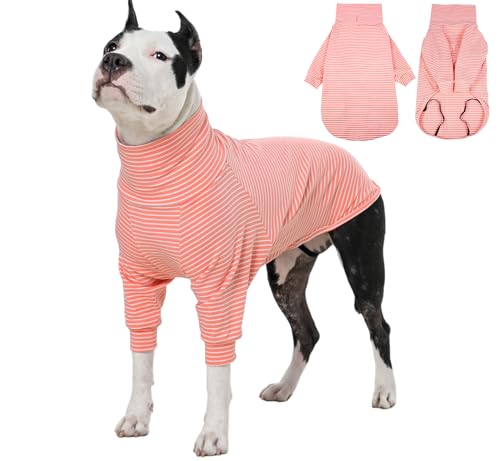 ROZKITCH Hundepullover für mittelgroße Hunde, Mädchen und Jungen, gestreifte Sweatshirts mit Loch für die Leine für Haustiere, Herbst, Winter, Frühling für Französische Bulldogge, Boston Terrier, Rosa ROZKITCH Hundepullover für mittelgroße Hunde, Mädchen und Jungen, gestreifte Sweatshirts mit Loch für die Leine für Haustiere, Herbst, Winter, Frühling für Französische Bulldogge, Boston Terrier, Rosa von ROZKITCH