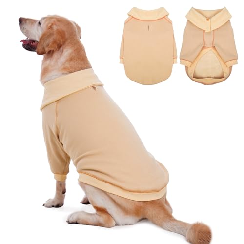 ROZKITCH Kapuzenpullover für große Hunde mit Loch für die Leine, weiche Haustierkleidung mit Premium-Fleecefutter, Haustierpullover mit langen Ärmeln, für Jungen und Mädchen, Hellkhaki, Größe 4XL ROZKITCH Kapuzenpullover für große Hunde mit Loch für die Leine, weiche Haustierkleidung mit Premium-Fleecefutter, Haustierpullover mit langen Ärmeln, für Jungen und Mädchen, Hellkhaki, Größe 4XL von ROZKITCH