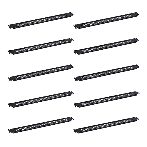 RackPath 1U Blank Rack Mount Panel Spacer with Ventilation (Pack of 10) for 48.3 cm Server Rack Enclosure or Network Cabinet von RackPath