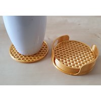 Dekorative Untersetzer, Bierdeckel, 5Er Set Mit Aufbewahrungsschale, Einfach Zu Reinigen, 3D Gedruckt von RP3DDruck