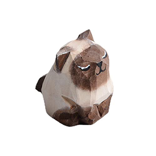 RPFROP Handgefertigte Holzschnitzerei-Kätzchen-Ornamente, kleine Tiere, kreative Schreibtisch-Holzdekoration RPFROP Handgefertigte Holzschnitzerei-Kätzchen-Ornamente, kleine Tiere, kreative Schreibtisch-Holzdekoration von RPFROP