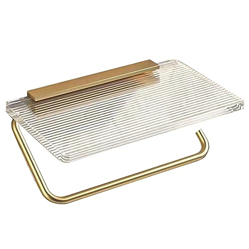RPFROP Toilettenpapierhalter Aus Acryl Leicht Zu Reinigen Toilettenpapierhalter Mit Ablage Moderner Taschentuchrollenhalter Für Badezimmer von RPFROP