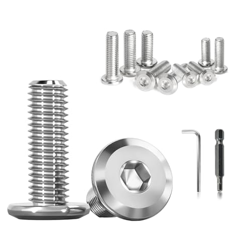 30 Stück m6 Flachkopfschrauben, Linsenkopfschrauben m6 Schrauben Vollgewinde Innensechskant Maschinenschrauben M6x25mm mit Schraubendreher Bit Schraubenschlüssel von RPHONGHONG