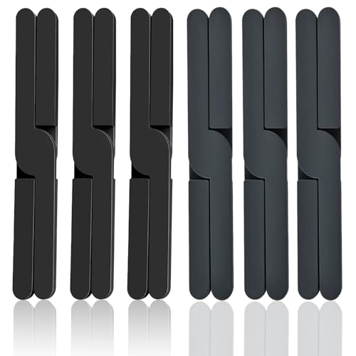 6 Stücke Topfuntersetzer Hitzebeständig, Faltbar Silikon Topfuntersetzer Topf Untersetzer-Set Untersetzer Topf Heißer Topf Halter für Töpfe Heiße Pfannen Schalen (Schwarz, Grau) von RPHONGHONG