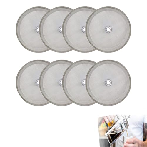 8 Stück French Press Sieb für Kaffeedrücker, 10cm Edelstahl Filter für Kaffeepressen Mesh Wiederverwendbare French Press Ersatzfiltersieb für 1000 ml / 8 Tassen Kaffeemaschinen 8 Stück French Press Sieb für Kaffeedrücker, 10cm Edelstahl Filter für Kaffeepressen Mesh Wiederverwendbare French Press Ersatzfiltersieb für 1000 ml / 8 Tassen Kaffeemaschinen von RPHONGHONG