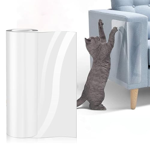 Kratzschutz Katze Tape, 40cm x 3m Kratzmatte Katze Transparent Kratzfolie Katzen Selbstklebend Wandfolie Selbstklebend Kratzschutzfolie für Möbel Couch Sofa Wand Tür Schutz Kratzschutz Katze Tape, 40cm x 3m Kratzmatte Katze Transparent Kratzfolie Katzen Selbstklebend Wandfolie Selbstklebend Kratzschutzfolie für Möbel Couch Sofa Wand Tür Schutz von RPHONGHONG