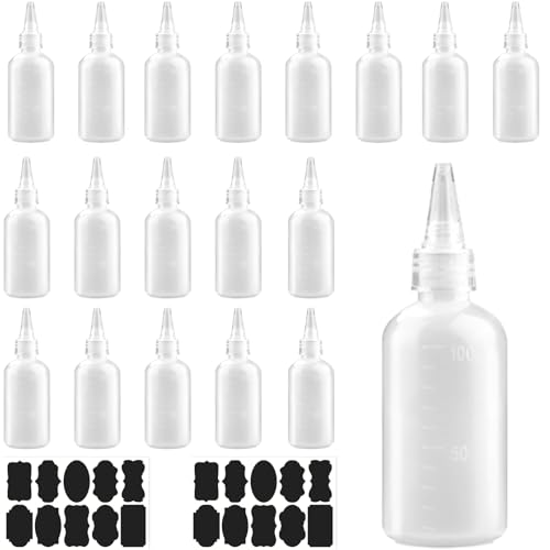 RPHONGHONG 18 Stück Quetschflasche, 100ml Squeeze Flasche Klein Dosierflasche Saucenflasche Spritzflaschen mit Etiketten für Flüssigkeiten öl Sauce Pigment-Aufbewahrungsflaschen Dressingshaker RPHONGHONG 18 Stück Quetschflasche, 100ml Squeeze Flasche Klein Dosierflasche Saucenflasche Spritzflaschen mit Etiketten für Flüssigkeiten öl Sauce Pigment-Aufbewahrungsflaschen Dressingshaker von RPHONGHONG
