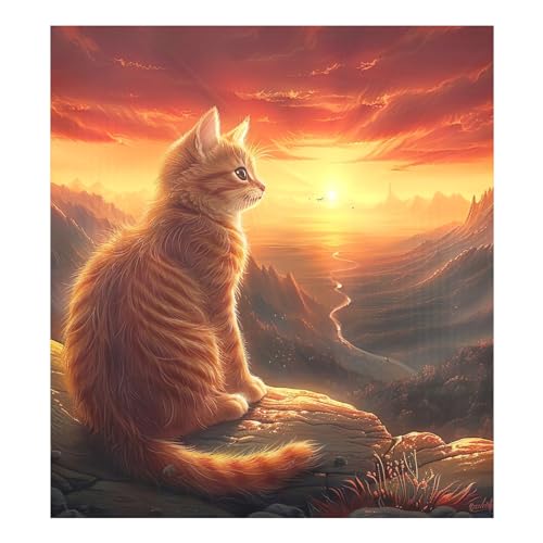 A Painting of an Orange Cat Looking Out Magnet Dishwasher Cover, Magnetic Dishwasher Covers for The Front, Farmhouse Kitchen Decor von RPLIFE