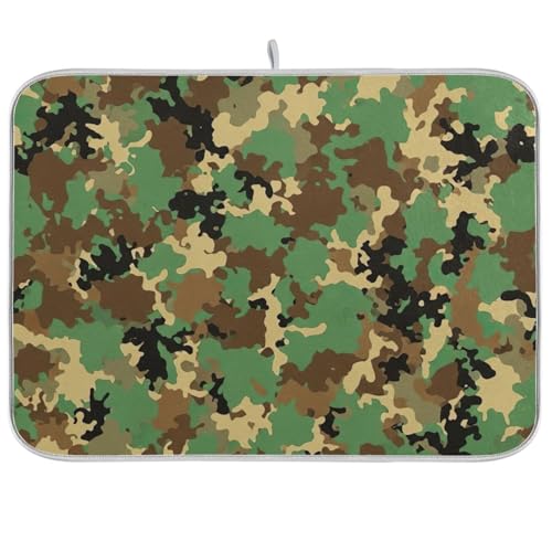 Abtropfmatte, 45,7 x 61 cm, wendbar, für Kaffee, Bar, saugfähig, groß, Camouflage-Muster Abtropfmatte, 45,7 x 61 cm, wendbar, für Kaffee, Bar, saugfähig, groß, Camouflage-Muster von RPLIFE