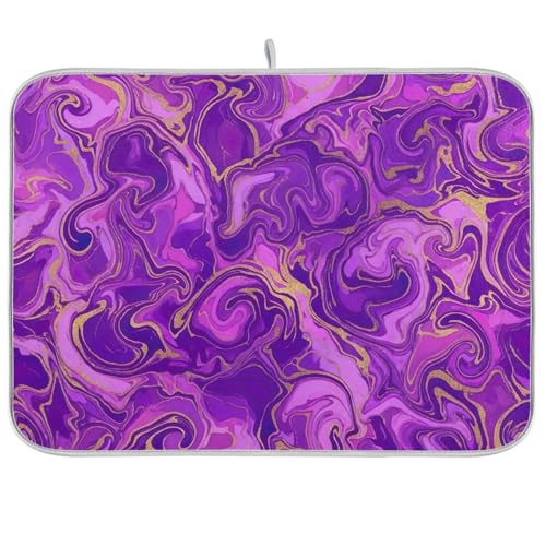Abtropfmatte aus Marmor, 45,7 x 61 cm, saugfähig, Kaffee-/Bar-Matte, Geschirr-Abtropfgestell-Matte von RPLIFE