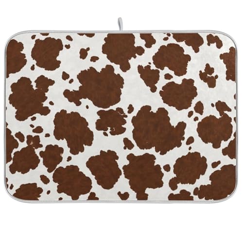 Abtropfmatte aus Rindsleder, strukturiert, 45,7 x 61 cm, wendbar, Kaffee-Unterlage von RPLIFE