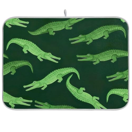 Abtropfmatte mit Cartoon-Tiermotiven, 45,7 x 61 cm, wendbar, Kaffee-Matte, Abtropfmatte, Grün Abtropfmatte mit Cartoon-Tiermotiven, 45,7 x 61 cm, wendbar, Kaffee-Matte, Abtropfmatte, Grün von RPLIFE