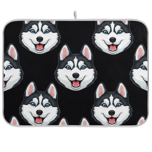 Abtropfmatten für Küchentheke, niedliche Hunde, schwarze Kaffeematte, wendbar, Küchentheke, 45,7 x 61 cm Abtropfmatten für Küchentheke, niedliche Hunde, schwarze Kaffeematte, wendbar, Küchentheke, 45,7 x 61 cm von RPLIFE