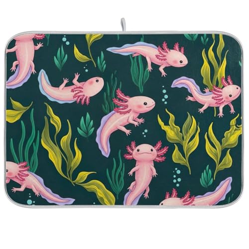 Axolotls Abtropfmatte, saugfähig, für Küchentheke, Heimdekoration, 45,7 x 61 cm, Grün Axolotls Abtropfmatte, saugfähig, für Küchentheke, Heimdekoration, 45,7 x 61 cm, Grün von RPLIFE
