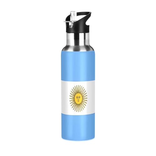 BPA-freie Sport-Wasserflasche mit Strohhalm, 900 ml, isolierte Edelstahl-Wasserflasche mit Strohhalm, für Fitnessstudio, Outdoor, Reisen, Schule, Argentinien-Flagge BPA-freie Sport-Wasserflasche mit Strohhalm, 900 ml, isolierte Edelstahl-Wasserflasche mit Strohhalm, für Fitnessstudio, Outdoor, Reisen, Schule, Argentinien-Flagge von RPLIFE