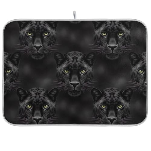 Black Panthers Abtropfmatte, 45,7 x 61 cm, saugfähige Abtropfmatte für Geschirr von RPLIFE