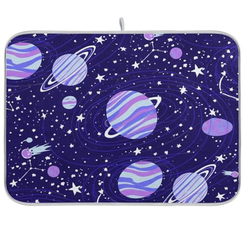 Cute Planets Stars Purple Dish Drying Mats for Kitchen Counter, Absorbent Drying Pad, Quick Drying Dish Draining Mat for Kitchen Countertop Decor 16 x 18 Inches Cute Planets Stars Purple Dish Drying Mats for Kitchen Counter, Absorbent Drying Pad, Quick Drying Dish Draining Mat for Kitchen Countertop Decor 16 x 18 Inches von RPLIFE