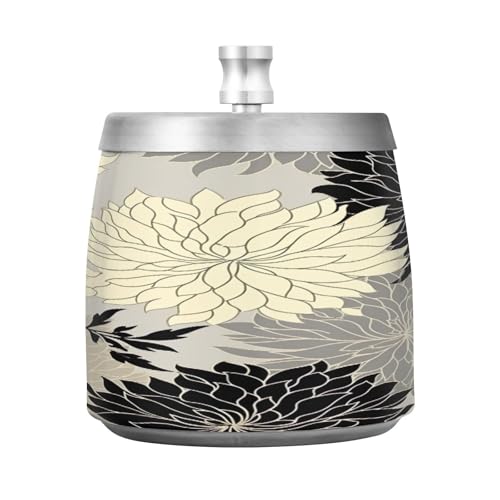 Elegant Floral Schwarz Beige Frauen Aschenbecher Edelstahl Aschenbecher Outdoor Aschenbecher Outdoor Elegant Floral Schwarz Beige Frauen Aschenbecher Edelstahl Aschenbecher Outdoor Aschenbecher Outdoor von RPLIFE