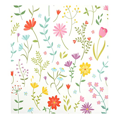 Flowers Floral – Magnetische Geschirrspüler-Abdeckung, Dekoration, wasserabweisend, für Geschirrspüler, Waschmaschine, Kühlschrank, 58 x 66 cm, sauberer schmutziger Geschirrspüler-Magnet von RPLIFE