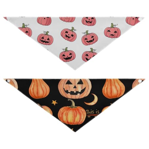 Halloween-Hundehalstuch, wendbar, atmungsaktiv, für den täglichen Gebrauch, Outdoor, Partys, 2 Stück, Größe M Halloween-Hundehalstuch, wendbar, atmungsaktiv, für den täglichen Gebrauch, Outdoor, Partys, 2 Stück, Größe M von RPLIFE
