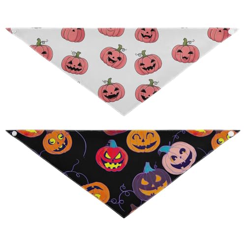 Halloween-Hundehalstuch, wendbar, verstellbar, für den täglichen Gebrauch, Outdoor, Partys (2 Stück, Medium) von RPLIFE