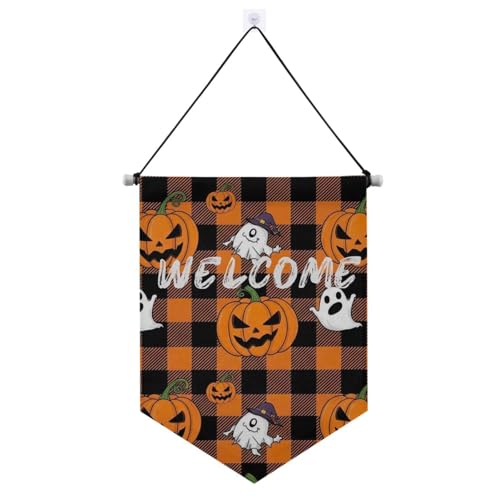 Halloween-Veranda-Schild, Polyester-Stoff, Türbanner für Haustüren, Wand, Zimmer Halloween-Veranda-Schild, Polyester-Stoff, Türbanner für Haustüren, Wand, Zimmer von RPLIFE