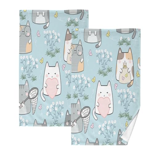 RPLIFE Badetücher mit niedlichem Kawaii-Muster, 2er-Set, 40,6 x 71,1 cm, weiche Handtücher, große Handtücher von RPLIFE