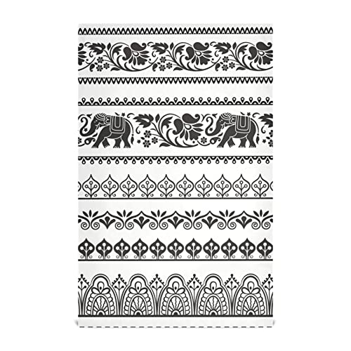RPLIFE Geschirrtücher mit Thailand-Elefant, 71,1 x 45,7 cm, saugfähig, bedruckt, Schwarz von RPLIFE