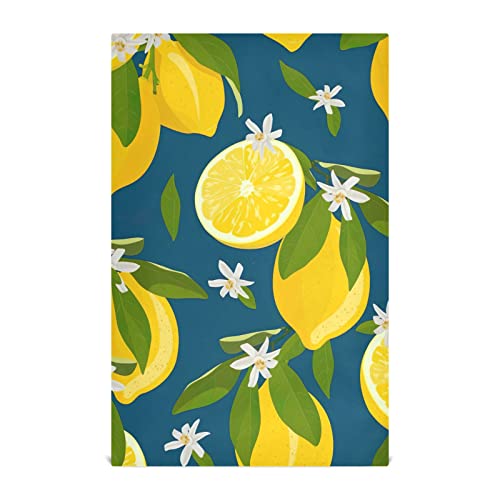 RPLIFE Lemon Fruits Blaues Küchenhandtuch-Set, 71,1 x 45,7 cm, saugfähig, Geschirrtücher, bedruckte Handtücher von RPLIFE