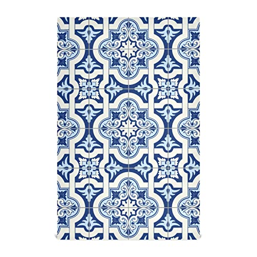 RPLIFE Marokkanisches Küchenhandtuch, 71 x 45 cm, Weiß / Blau von RPLIFE