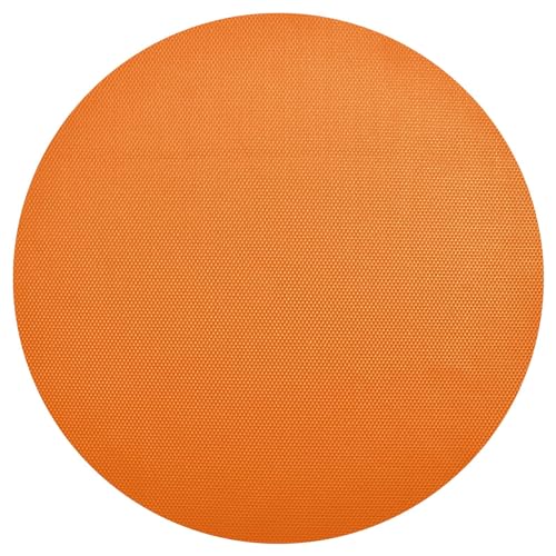 RPLIFE Orange Runde Tischsets, Platzset Abwaschbar, Hitzebeständige Platzsets für Esstisch, Runde PVC Platzsets 6er Set von RPLIFE