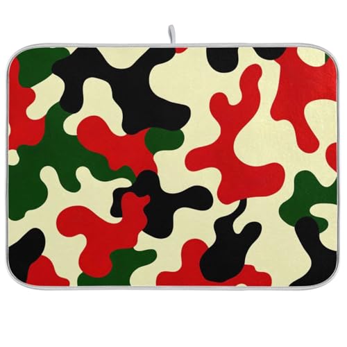 Saugfähige Abtropfmatte, Camouflage, schnell trocknend, Kaffeebar-Matte, wendbare Abtropfmatte, Küchenarbeitsplatte, 45,7 x 61 cm Saugfähige Abtropfmatte, Camouflage, schnell trocknend, Kaffeebar-Matte, wendbare Abtropfmatte, Küchenarbeitsplatte, 45,7 x 61 cm von RPLIFE