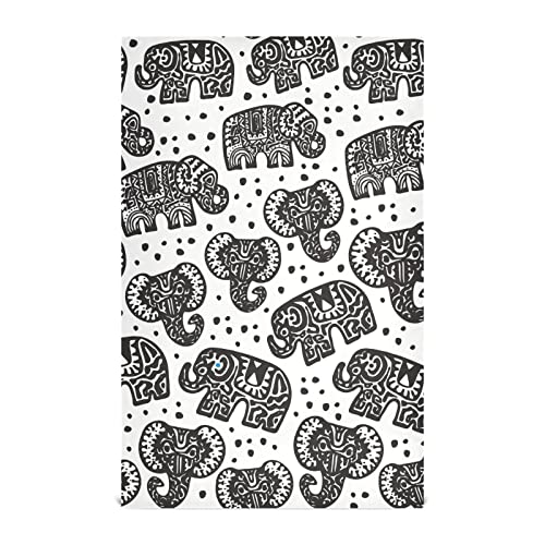 Schwarzes Thailand Elefant Geschirrtuch-Set, 71,1 x 45,7 cm, saugfähige Geschirrtücher, Bulk Küchentücher, Frühlingshandtuch Schwarzes Thailand Elefant Geschirrtuch-Set, 71,1 x 45,7 cm, saugfähige Geschirrtücher, Bulk Küchentücher, Frühlingshandtuch von RPLIFE