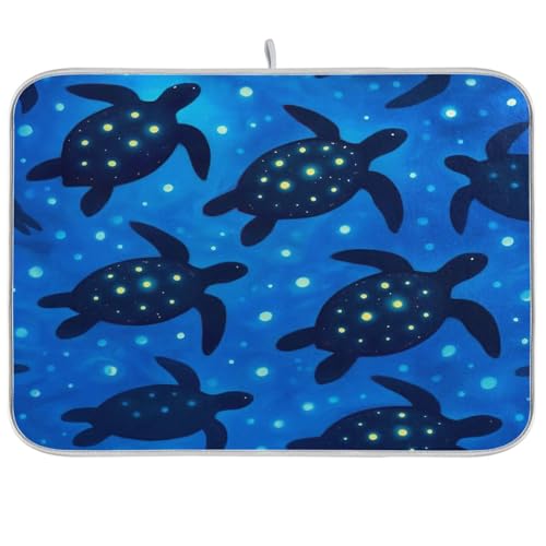 Sea Turtles Spots Blue Dish Drying Mats, 16 x 18 Inch Reversible Coffee Bar Mat Kitchen Dish Mat Absorbent for Kitchen Counter, Holiday Home Decoration Sea Turtles Spots Blue Dish Drying Mats, 16 x 18 Inch Reversible Coffee Bar Mat Kitchen Dish Mat Absorbent for Kitchen Counter, Holiday Home Decoration von RPLIFE