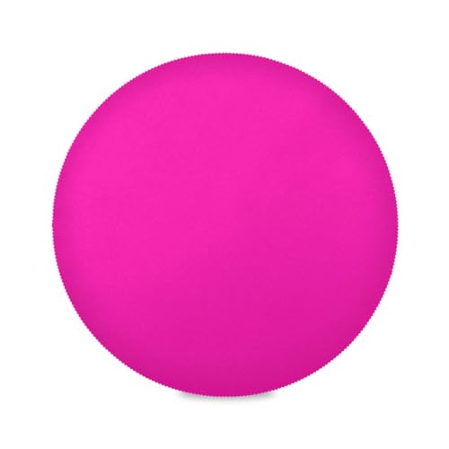 Tischsets für Tische, hitzebeständig, rutschfest, dick, rund, waschbar, rund, Fuchsia von RPLIFE