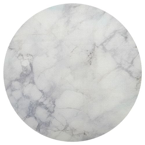 Weißes Granit-Marmor-Tischset, waschbar, hitzebeständige Matten, Outdoor-Tischmatten von RPLIFE