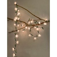 Weiß Himalaya Blume Mit Blatt Lichterkette Für Terrasse, Hochzeit, Party Und Dekoration, | 20 Ul Warme Lichter von RPLIGHT2024