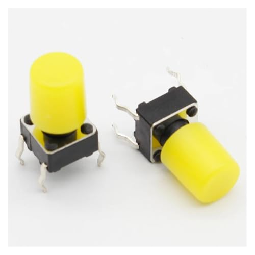 100pcs/lot Yellow Cap Hat G62 for 6 * 6mm Tactile Push Button Switch Lid Cover Controls switch 100pcs/lot Yellow Cap Hat G62 for 6 * 6mm Tactile Push Button Switch Lid Cover Controls switch von RPOVAXVK