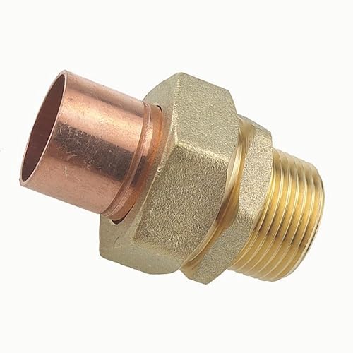 1pc 1I2-22mm Brass BSP Male Thread + Copper Fitting Straight Union Nut Socket Welding Pipe Connector von RPOVAXVK