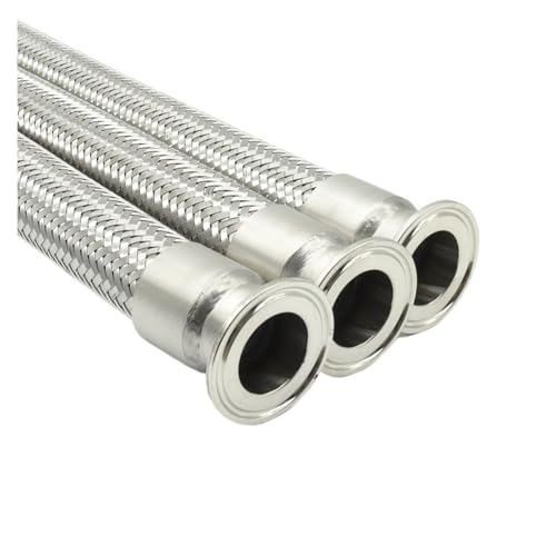 1pc 32mm Pipe OD x 1.5" Tri Clamp 304 Stainless Steel Braided Soft Tube Length 1000mm von RPOVAXVK