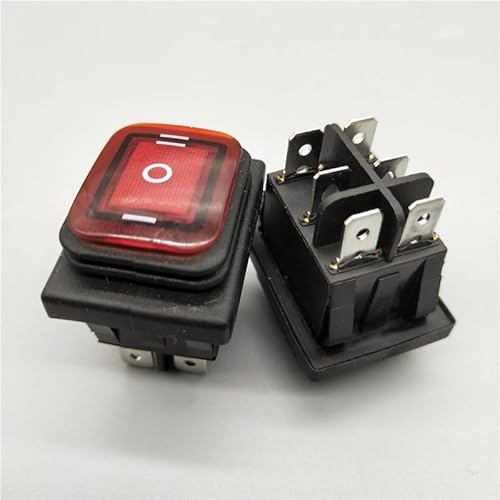 1pc KCD4-203 20A/250VAC 30x22 6pin DPDT ON OFF ON 220V Red LED Light Rocker Switch Controls switch 1pc KCD4-203 20A/250VAC 30x22 6pin DPDT ON OFF ON 220V Red LED Light Rocker Switch Controls switch von RPOVAXVK