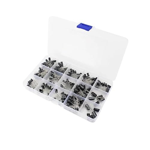215pcs/lot 0.1uF-330uF 15 Values Aluminum Electrolytic Capacitors 16V 25V 50V Set of Capacitors Capacitors Assorted kit Set Capacitance Meters von RPOVAXVK