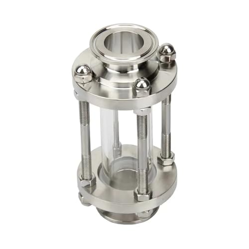 RPOVAXVK 1.5" Tri Clamp Sanitay Flow Sight Glass Diopter Fit 38mm Pipe OD SUS 304 Stainless Steel Fitting Homebrew Diary Product von RPOVAXVK