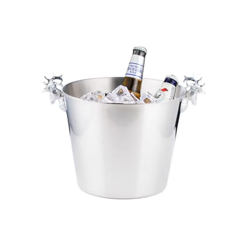 Beer Bucket Bilayer Wärme Erhaltung Kälte Isolierung KTV Champagner Rotwein Bier EIS Korn EIS Block Eimer Kommerziellen(Silver) von RPXHZLKTM