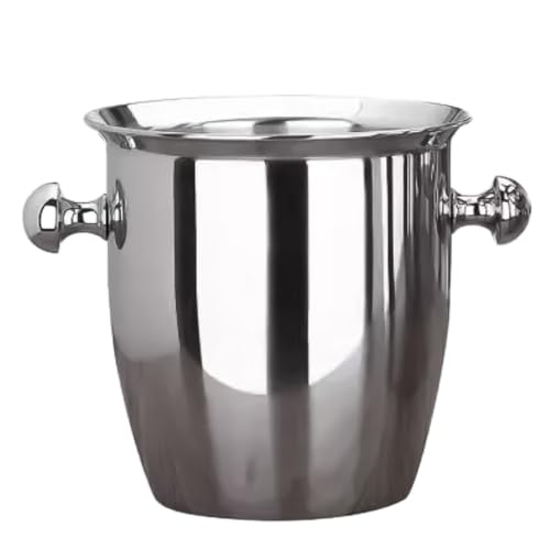 Beer Bucket for Partys Silberner Eisbehälter aus verdicktem Edelstahl for den Innen- oder Außenbereich des Champagner-Kübels for Cocktails zu Hause(5L) von RPXHZLKTM