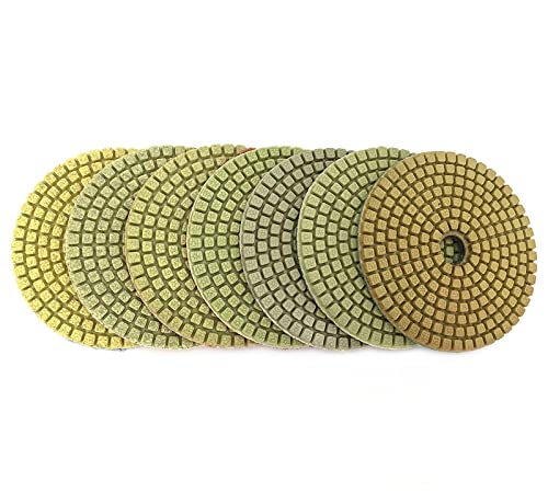 Diamant-Polierpads 10 Teile/satz 4 Zoll Diamant Polieren Pads Blume Punkt Nass Polieren Pad for Marmor Diamant Schleif PadHC13(800) von RPXHZLKTM