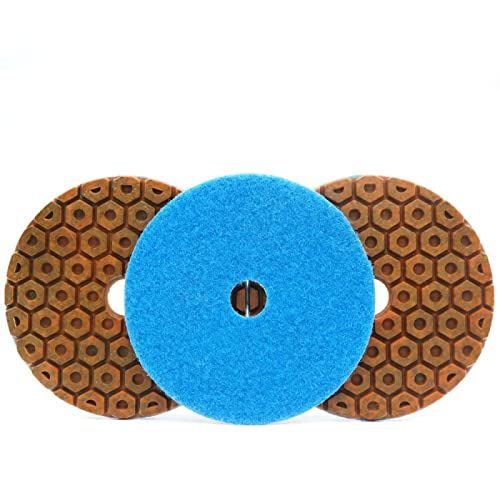 Diamant-Polierpads 3 STÜCKE 4 zoll Diamant Metall Polieren Pads Kupfer Bond Schleifen Rad Boden Schleifen Disc for Beton Granit Marmor Stein Grit(50) von RPXHZLKTM