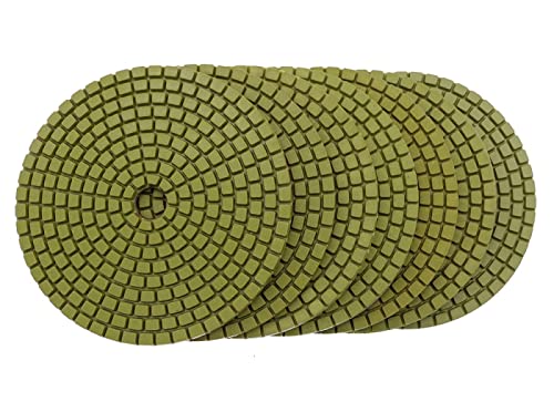 Diamant-Polierpads 7 STÜCKE 4 Zoll Diamant Polieren Pad 100mm Flexible Nass Polieren Pads for Granit Marmor Beton Boden Schleifen Disc(3000) von RPXHZLKTM