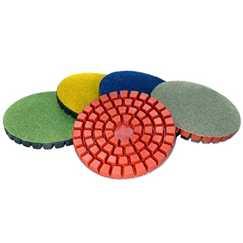 Diamant-Polierpads 7 Teile/los 4 Zoll Diamant Polieren Pad Schleifen Disc 100mm Harz Bond Erneuern Beton Boden Polieren Pads Reparatur Boden(200) von RPXHZLKTM